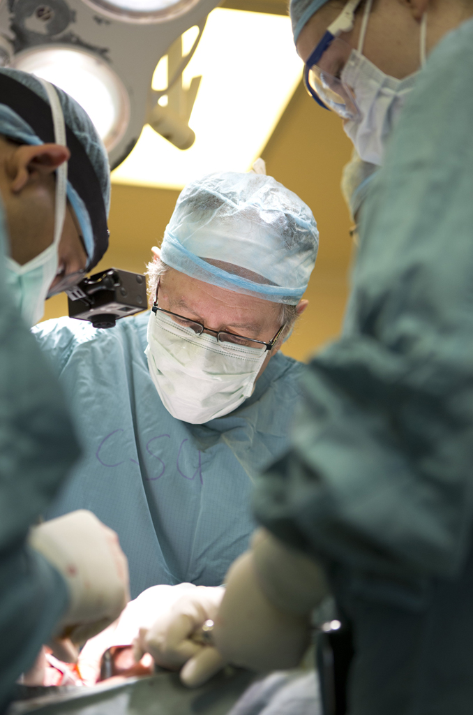 Doctors performing surgery in Guyana