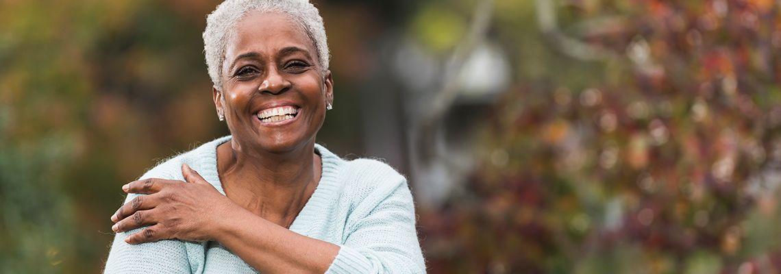 Senior woman smiling