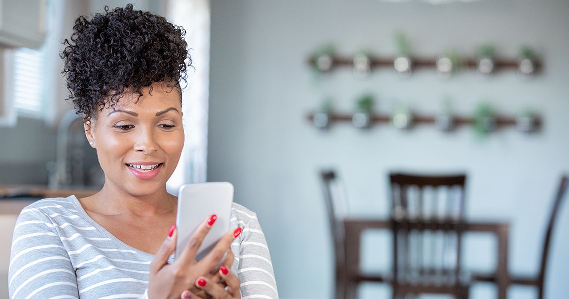 Woman on a virtual call