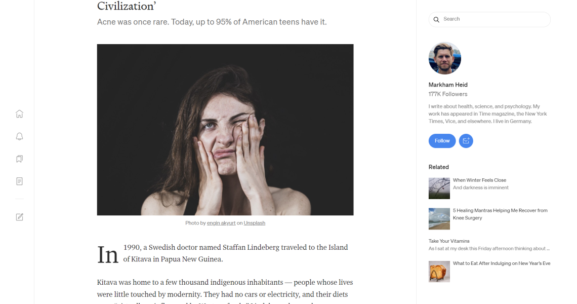 How Acne Became ‘a Disease of Western Civilization’ article screenshot