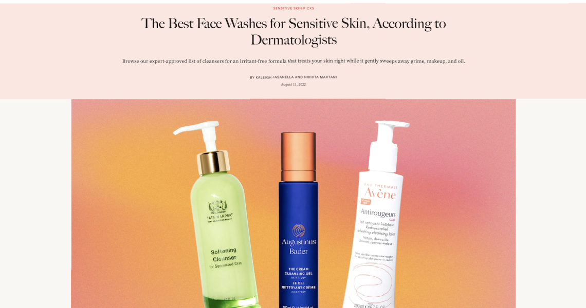 The Best Face Washes for Sensitive Skin, According to Dermatologists