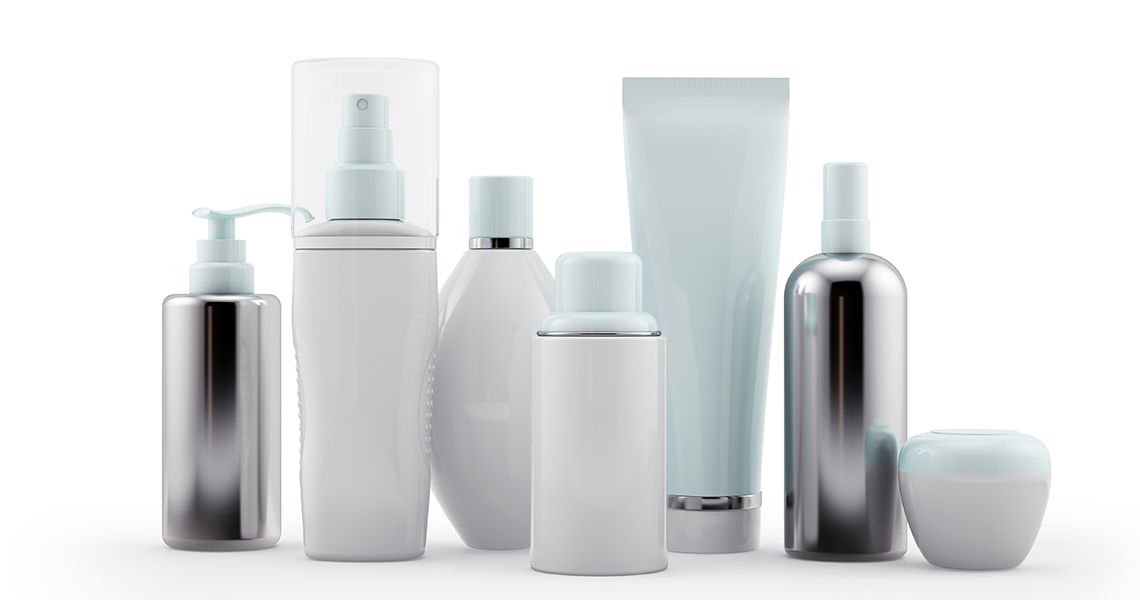 Skincare bottles