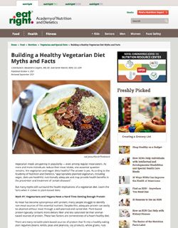 building a healthy vegetarian diet myths and facts article preview