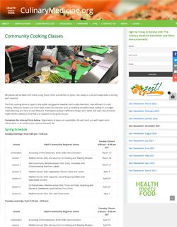 culinarymedicine.org websit preview