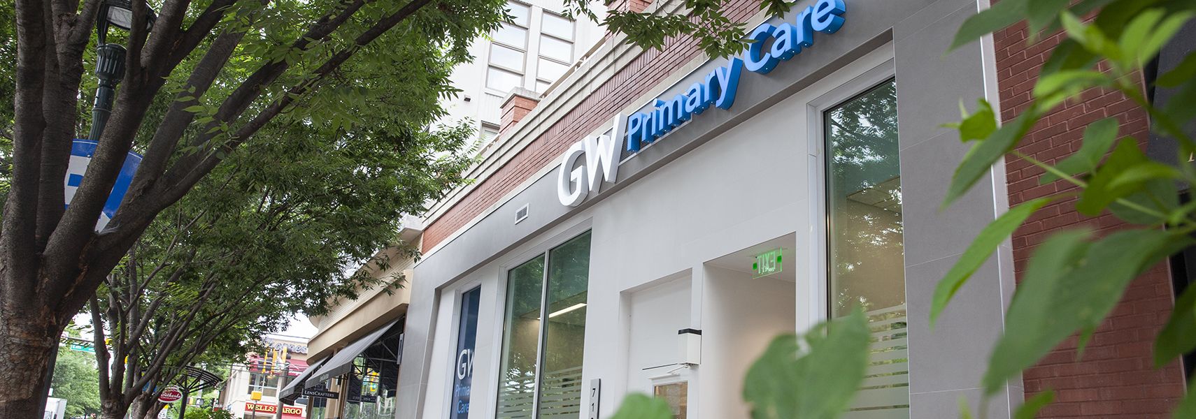 Exterior of GW Primary Care Bethesda on Arlington Road