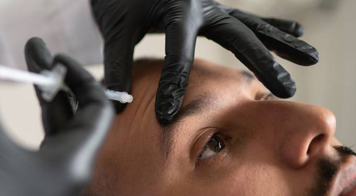 Person getting an injection
