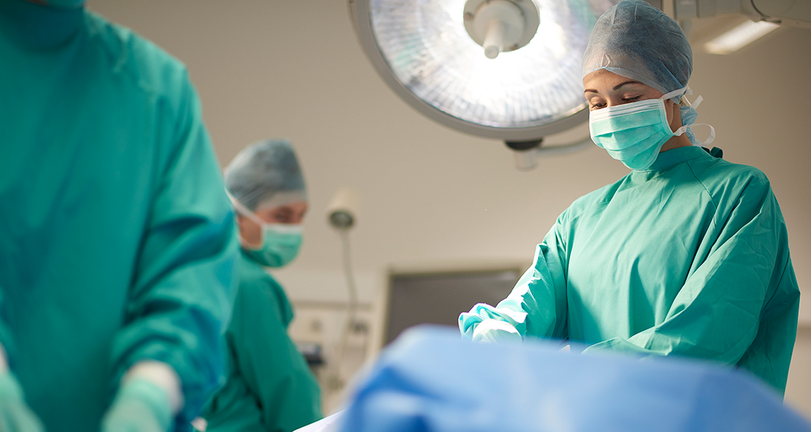 Surgeon in the operating room