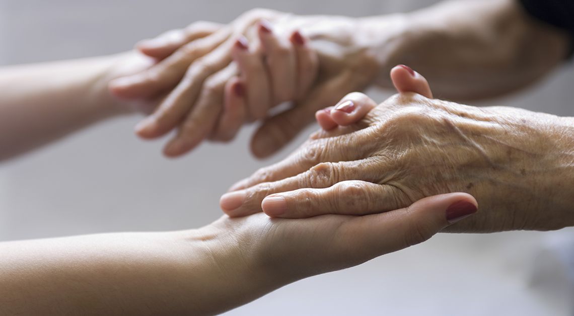 Older person's hands