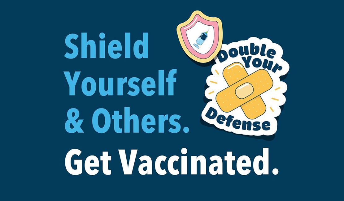 Shield Yourself & Others. Get Vaccinated. With stickers