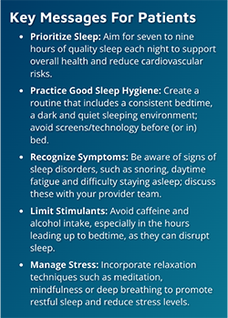 Graphic titled "Key Messages for Patients"