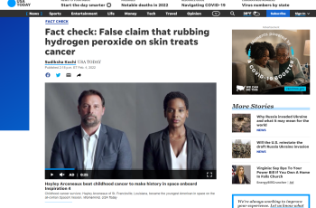 Fact check: False claim that rubbing hydrogen peroxide on skin treats cancer