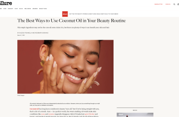 Allure: The Best Ways to Use Coconut Oil in Your Beauty Routine