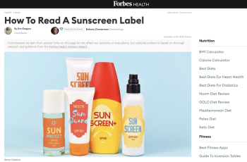 How To Read A Sunscreen Label (Forbes.com)