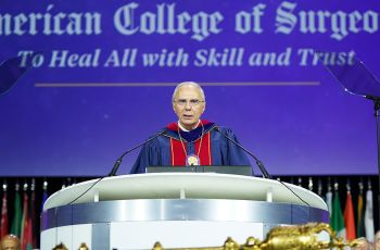 Dr. Sidawy being installed as ACS President