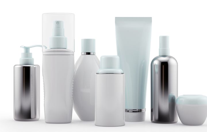 Skincare bottles